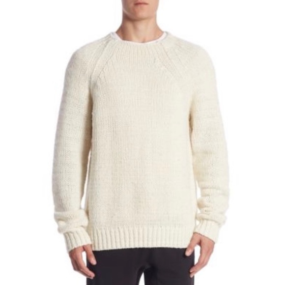 Vince Other - Vince Ivory White Regular Fit Wool Blend Knit Sweater